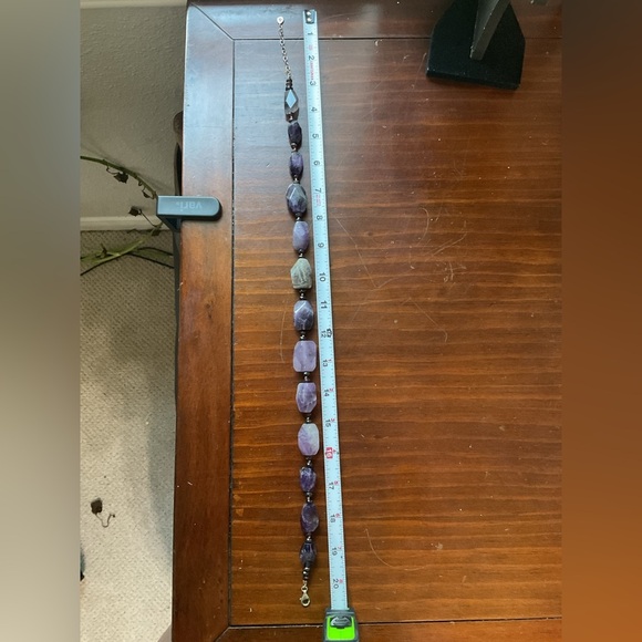 Vintage Barse Amethyst and Garnet Bead Sterling Silver Necklace 120 Grams - Picture 9 of 13